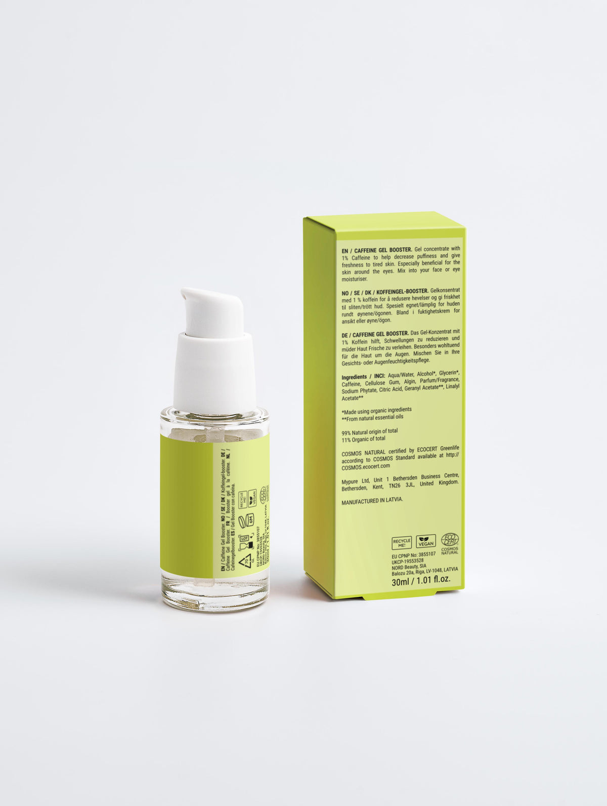 Lelucente Gel Booster alla Caffeina – Risveglia la tua pelle